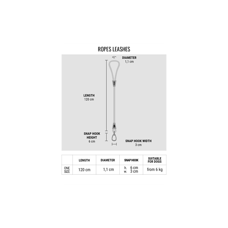 Morso Hondenriem Soft Rope Gerecycled Grey Grijs