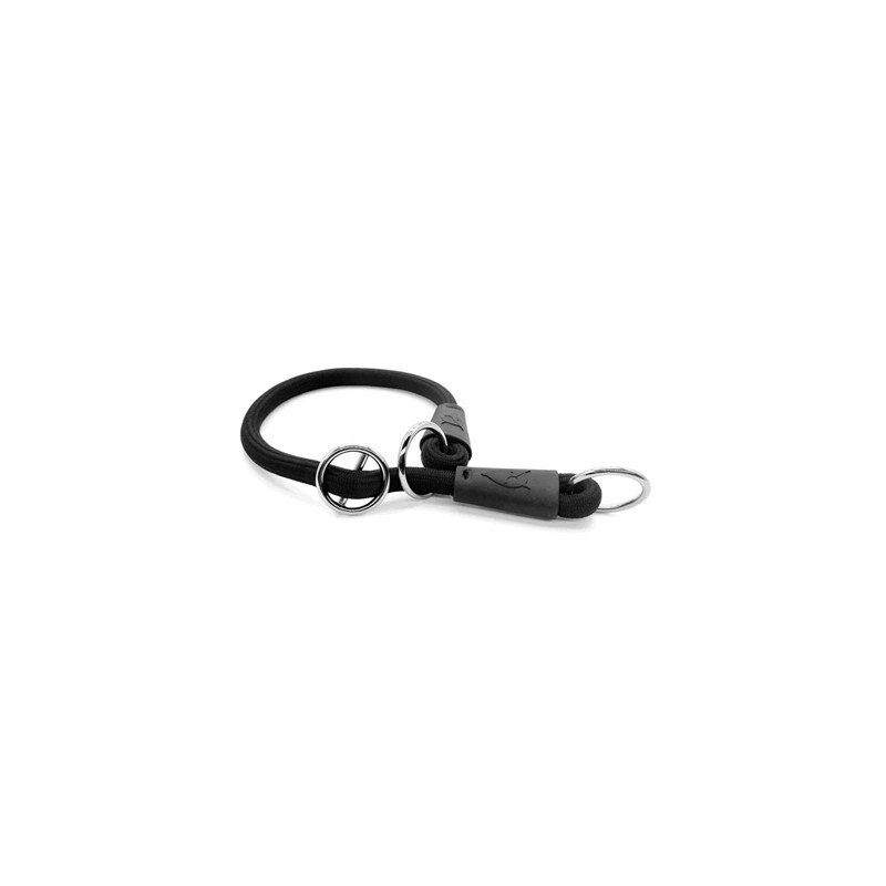 Morso Half Slip Halsband Hond Soft Rope Gerecycled Black Zwart