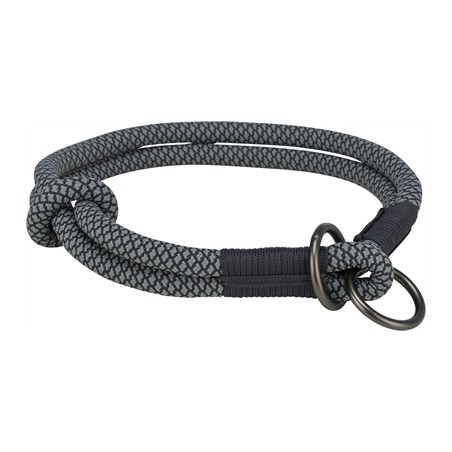 Trixie Halsband Hond Soft Half-Slip Zwart / Grijs