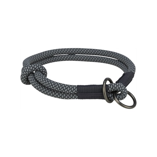 Trixie Halsband Hond Soft Half-Slip Zwart / Grijs