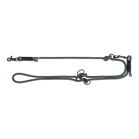 Trixie Soft Rope Hondenriem Verstelbaar Zwart / Grijs