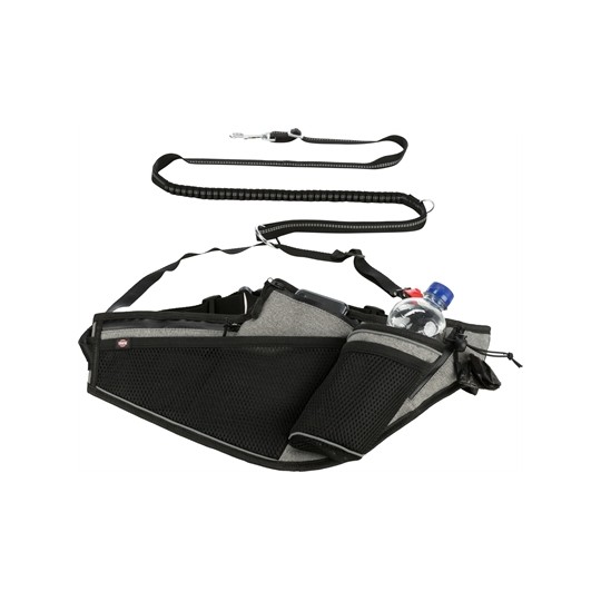 Trixie Joggingriem Met Lijn Grijs / Zwart