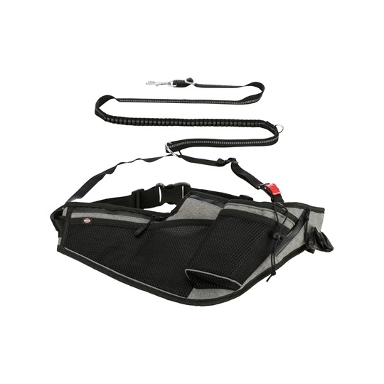 Trixie Joggingriem Met Lijn Grijs / Zwart