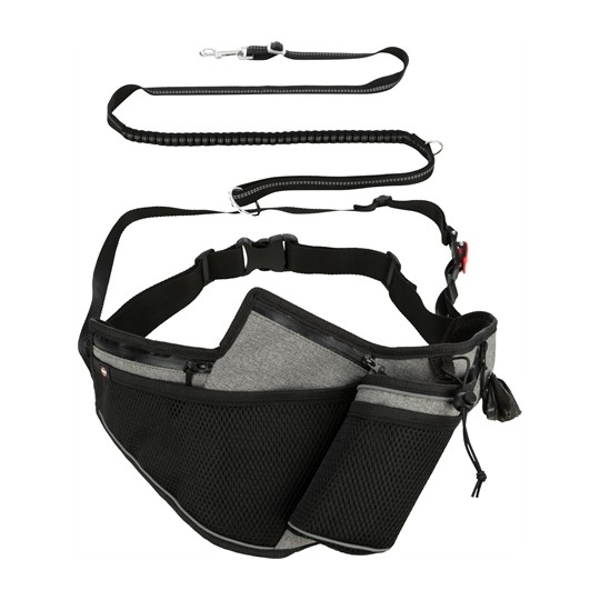 Trixie Joggingriem Met Lijn Grijs / Zwart