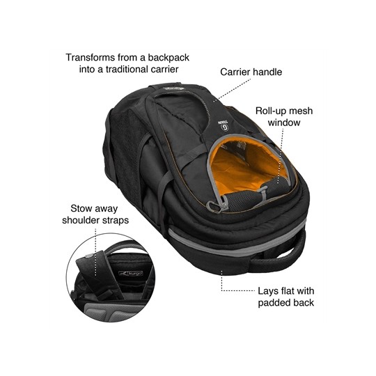 Kurgo G-Train Rugzak Zwart