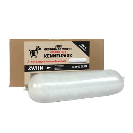 Freds Gestoomd Vers Vlees Worst Kennelpack Zwijn Graan En Glutenvrij