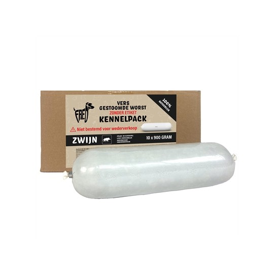 Freds Gestoomd Vers Vlees Worst Kennelpack Zwijn Graan En Glutenvrij