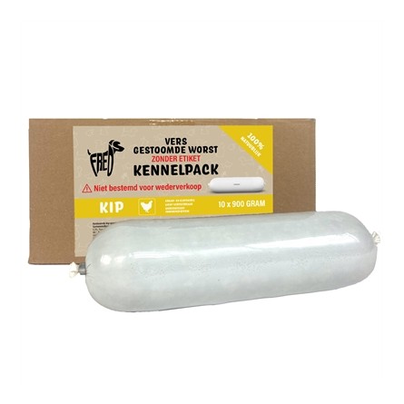 Freds Gestoomd Vers Vlees Worst Kennelpack Kip Tarwe En Glutenvrij