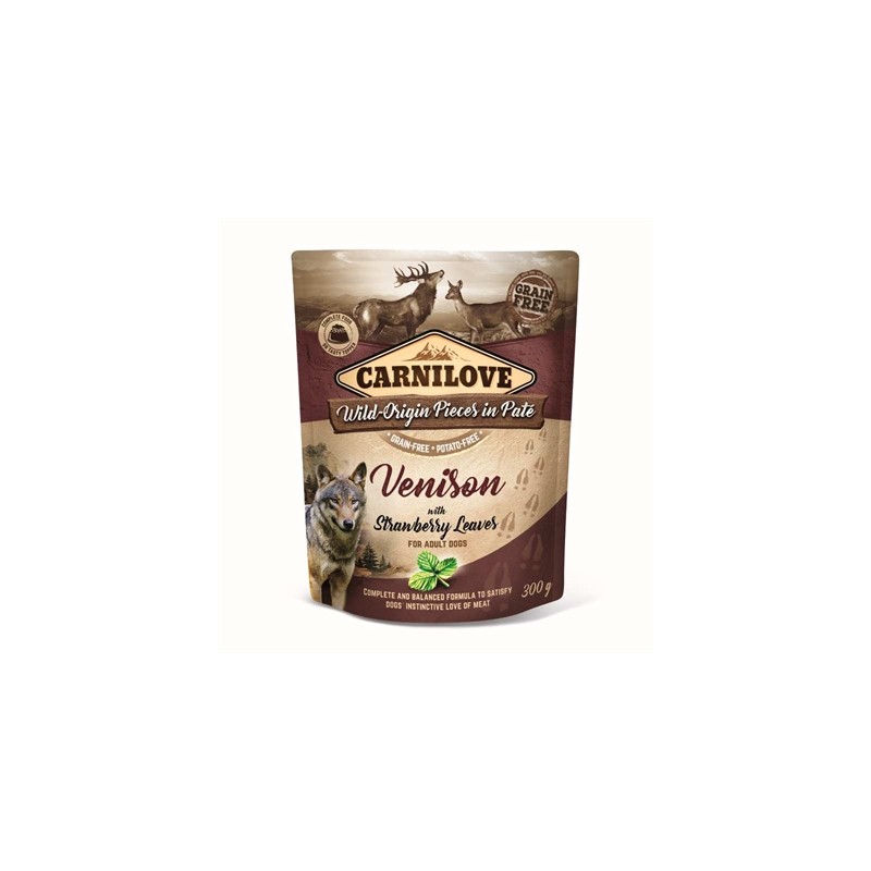 Carnilove Dog Pouch Hert / Aardbeienblad