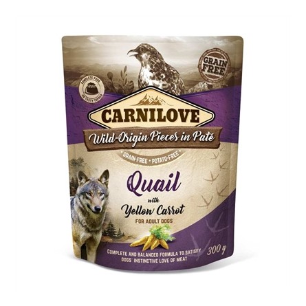 Carnilove Dog Pouch Kwartel / Gele Wortel