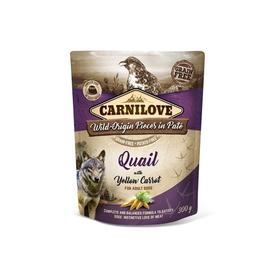 Carnilove Dog Pouch Kwartel / Gele Wortel