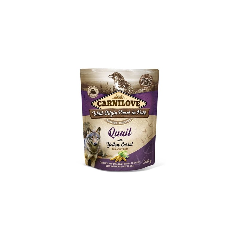 Carnilove Dog Pouch Kwartel / Gele Wortel