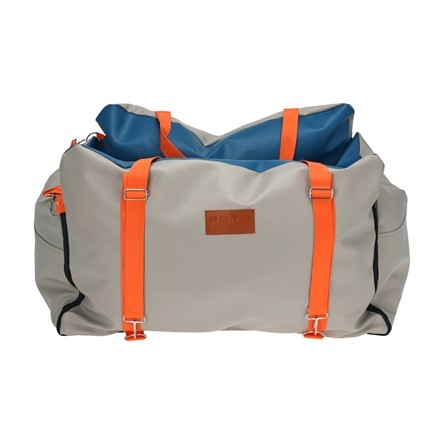 Merkloos Autostoel / Reismand Hondenmand Beige / Blauw / Oranje