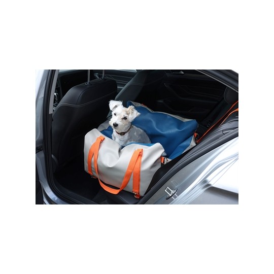 Merkloos Autostoel / Reismand Hondenmand Beige / Blauw / Oranje