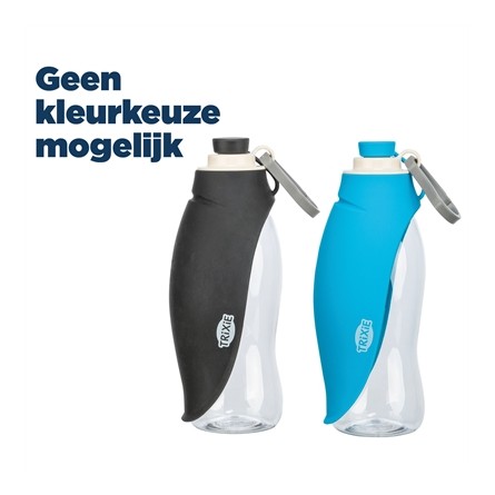 Trixie Drinkfles Met Bakje Siliconen Assorti