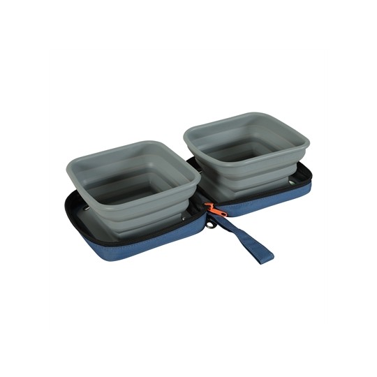 Zolux Bvk 2In1 Opvouwbare Voerbak En Drinkbak Blauw