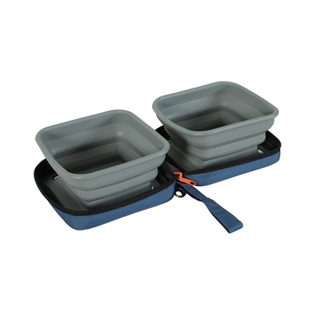 Zolux Bvk 2In1 Opvouwbare Voerbak En Drinkbak Blauw