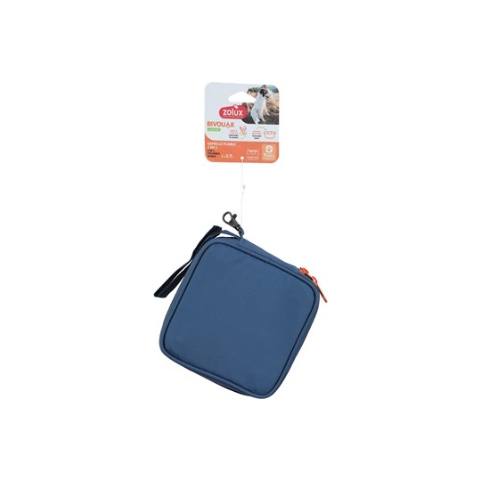 Zolux Bvk 2In1 Opvouwbare Voerbak En Drinkbak Blauw