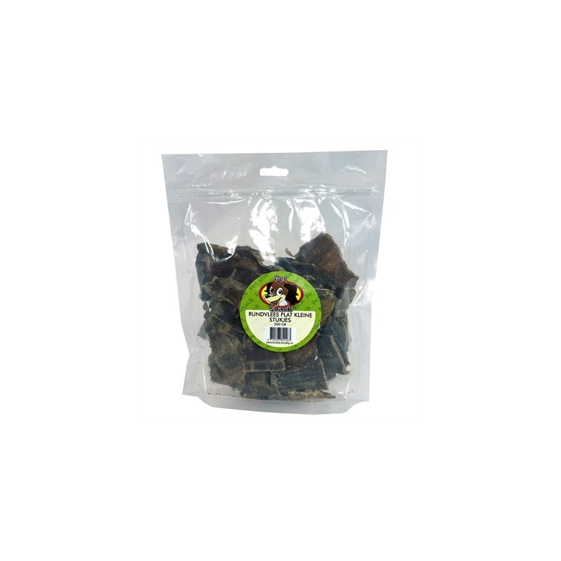 Petsnack Rundvlees Plat Kleine Stukjes