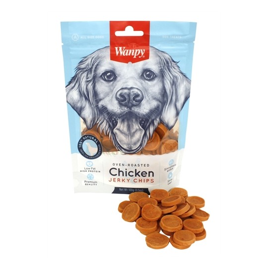 Wanpy Oven-Roasted Chicken Jerky Chips