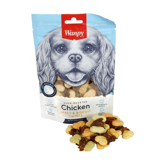 Wanpy Oven-Roasted Chicken Jerky / Biscuit Twists