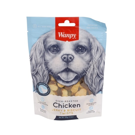 Wanpy Oven-Roasted Chicken Jerky / Biscuit Twists