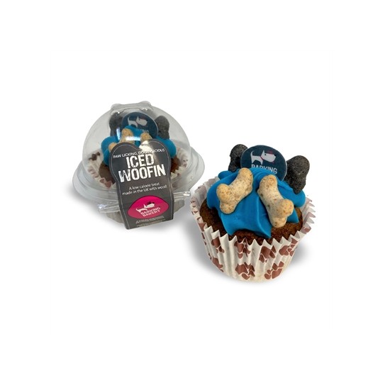 The Barking Bakery Carob Woofin Met Blauw Glazuur
