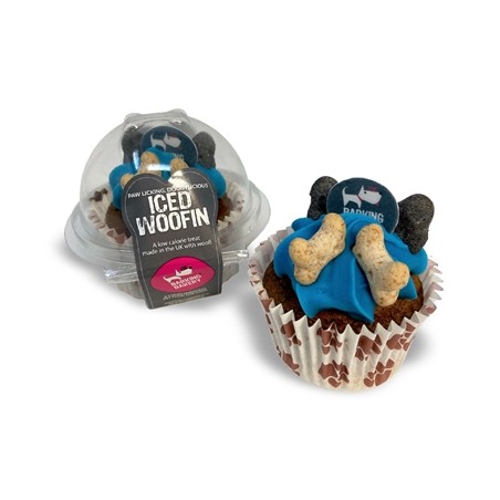 The Barking Bakery Carob Woofin Met Blauw Glazuur