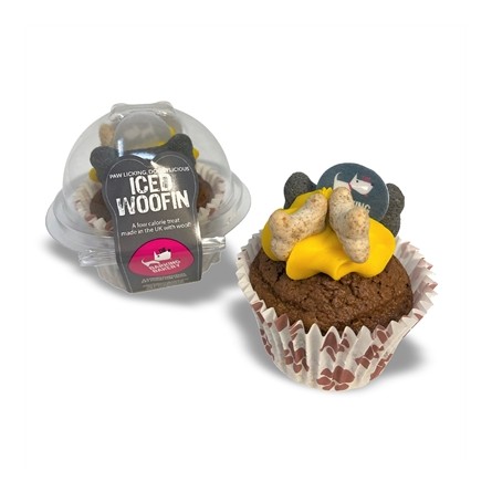 The Barking Bakery Carob Woofin Met Geel Glazuur