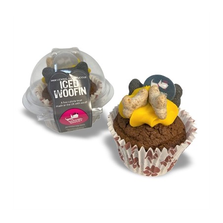 The Barking Bakery Carob Woofin Met Geel Glazuur