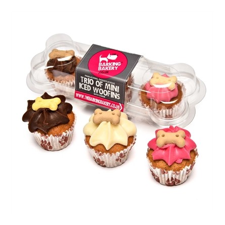 The Barking Bakery Mini Iced Woofins Vanilla En Carob Trio Assorti
