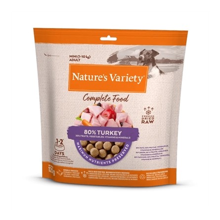 Natures Variety Freeze Dried Complete Mini Adult 1-10 Kg Turkey