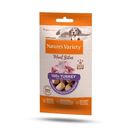 Natures Variety Freeze Dried Meat Bites Turkey
