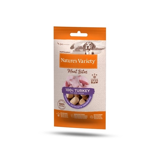 Natures Variety Freeze Dried Meat Bites Turkey