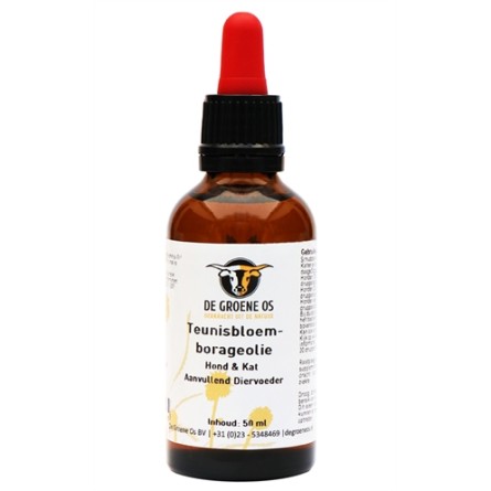 De Groene Os Teunisbloem-Borageolie Hond / Kat