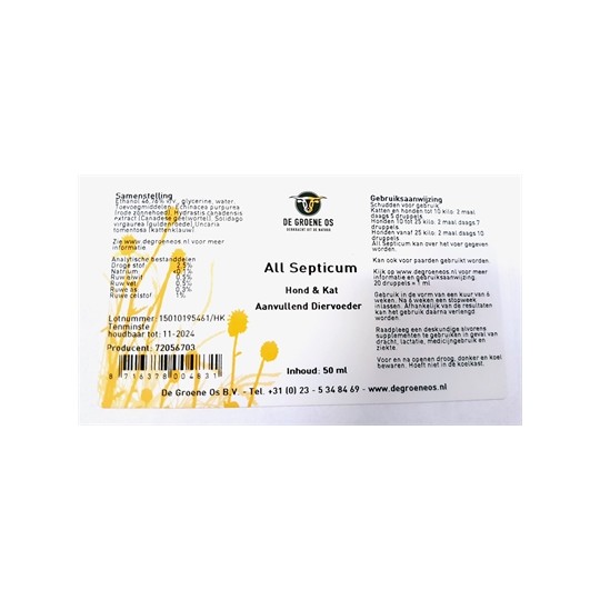 De Groene Os All Septicum Hond / Kat