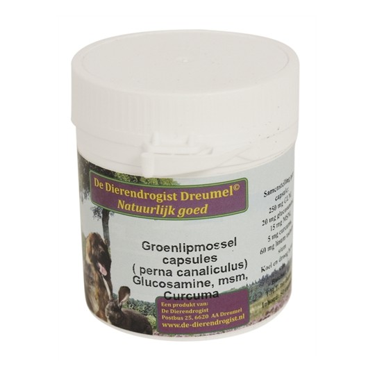 Dierendrogist Groenlipmossel Met Glucosamine / Msm / Curcuma