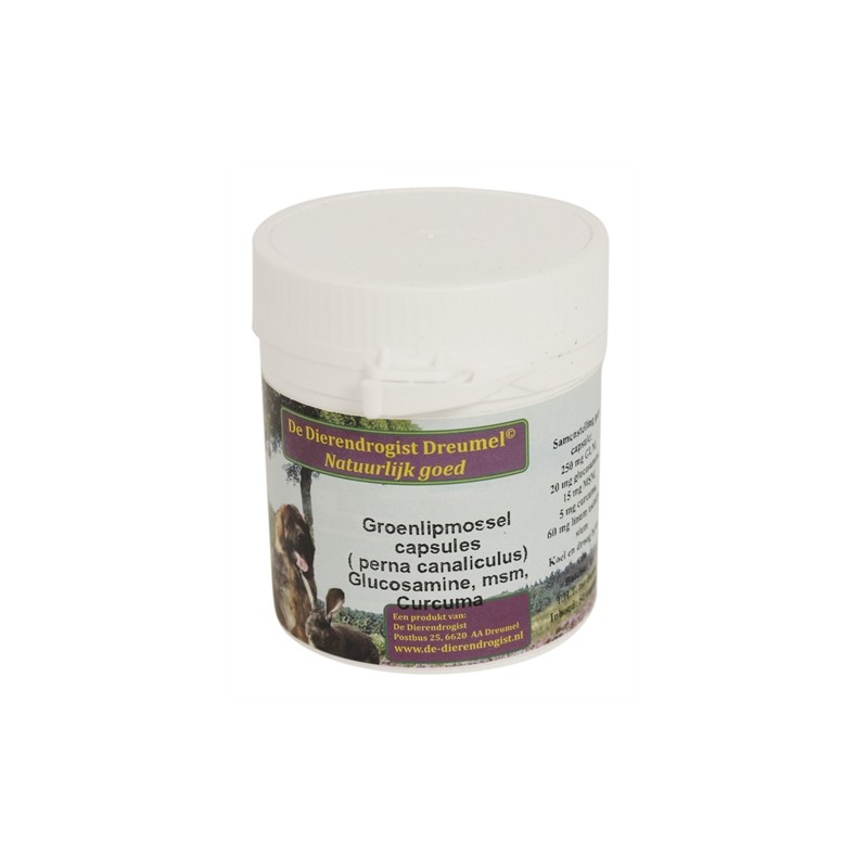 Dierendrogist Groenlipmossel Met Glucosamine / Msm / Curcuma