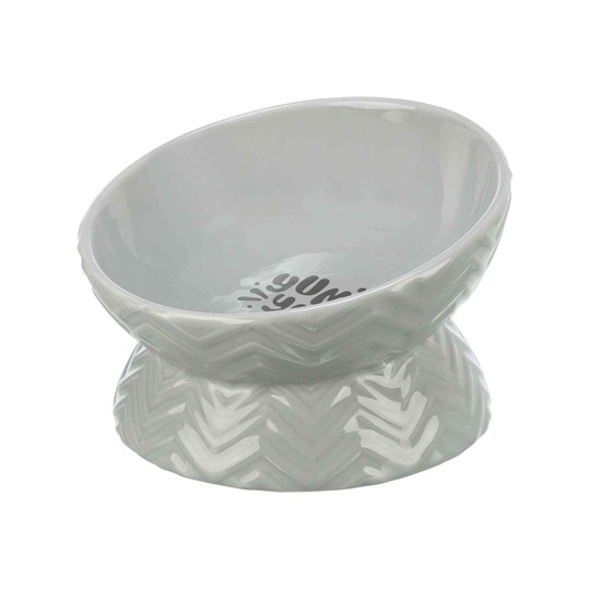 Trixie Verhoogde Voerbak / Waterbak Keramiek Grijs