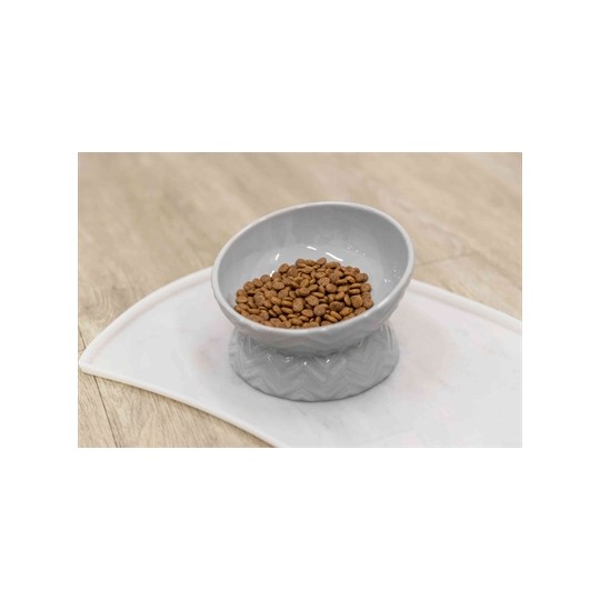 Trixie Verhoogde Voerbak / Waterbak Keramiek Grijs