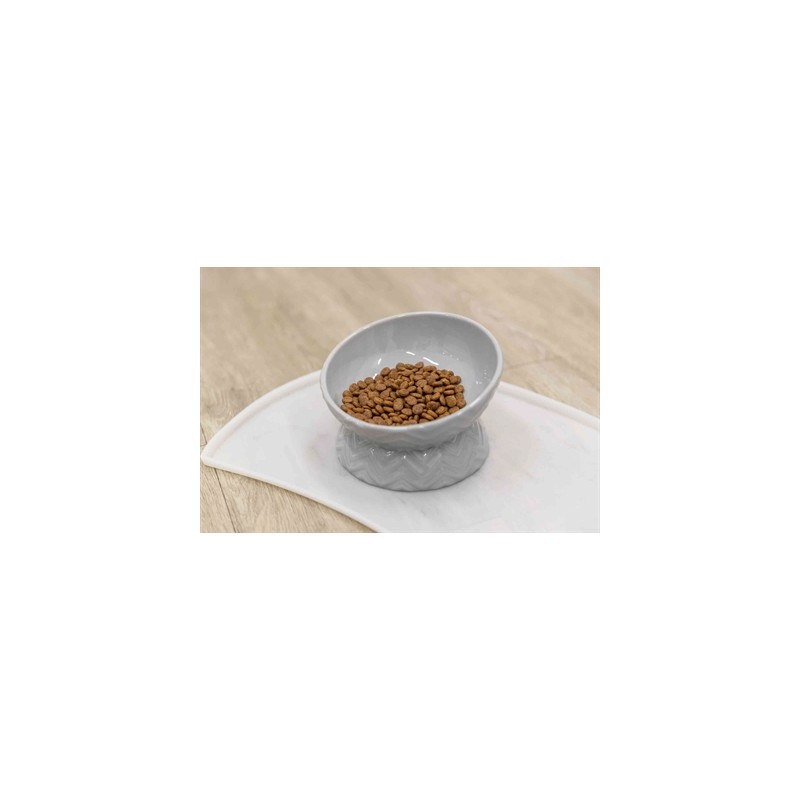 Trixie Verhoogde Voerbak / Waterbak Keramiek Grijs