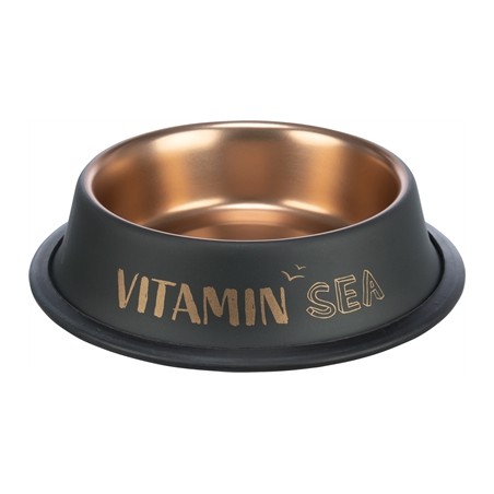 Trixie Be Nordic Voer / Waterbak Rvs / Rubber Zwart / Brons