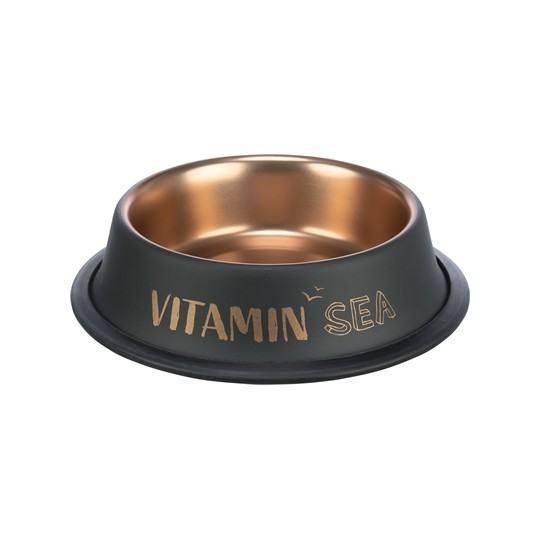 Trixie Be Nordic Voer / Waterbak Rvs / Rubber Zwart / Brons