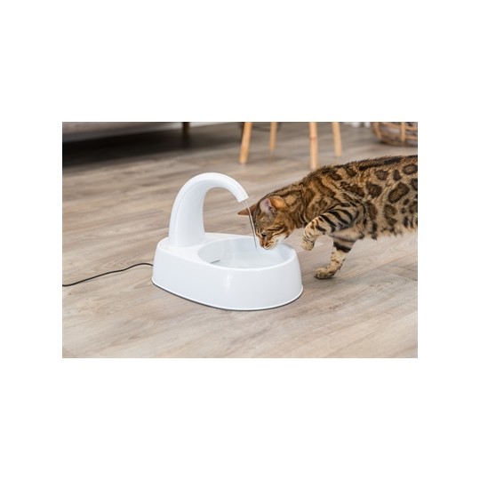 Trixie Drinkfontein Curved Stream Kunststof Wit