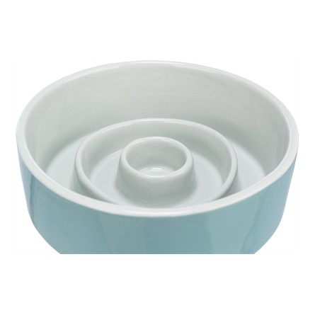 Trixie Voerbak Slowfeeding Keramiek Grijs / Blauw