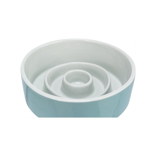 Trixie Voerbak Slowfeeding Keramiek Grijs / Blauw