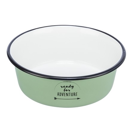 Trixie Voerbak Drinkbak Emaille / Rvs Groen