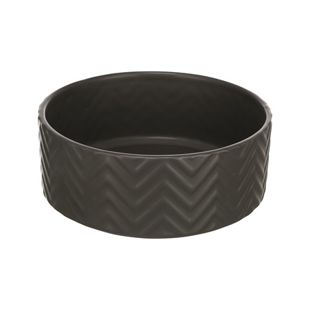 Trixie Voerbak / Drinkbak Wave Keramiek Grijs