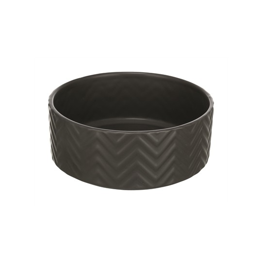 Trixie Voerbak / Drinkbak Wave Keramiek Grijs
