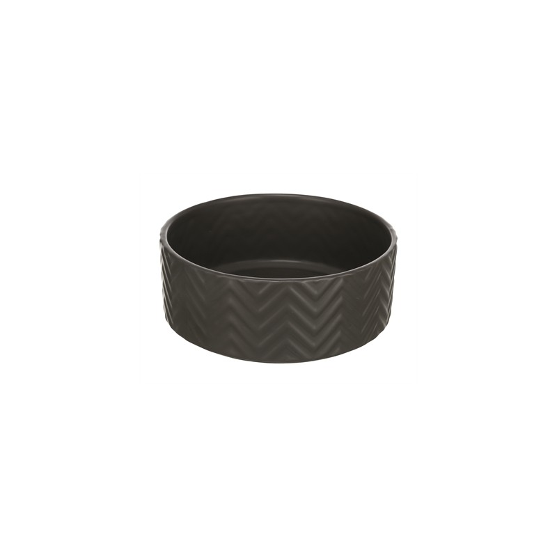 Trixie Voerbak / Drinkbak Wave Keramiek Grijs